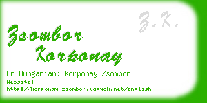 zsombor korponay business card